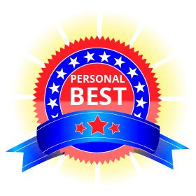 Personal Best badge - on Skoolbo a personal best is achieved every nine seconds