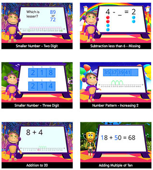 Skoolbo Numeracy Math - number recognition, counting, addition, subtraction, number patterns, times tables and more